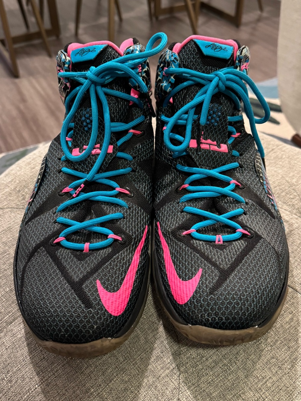 Men’s Nike LeBron 12 23 Chromosomes Basketball High-Tops - Size 13